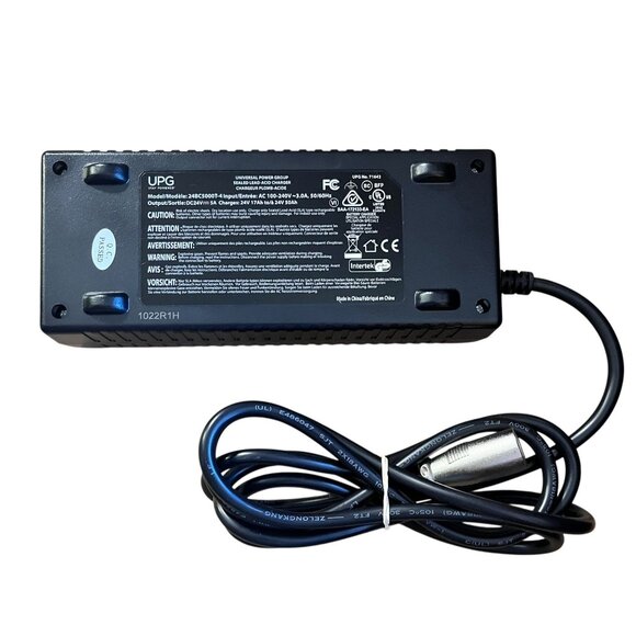 UPG Wheelchair Sealed Lead-Acid Battery Charger No. 71642 Model 24BC5000T-4 - Picture 6 of 6